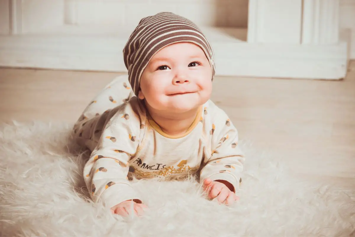 baby boy smiling